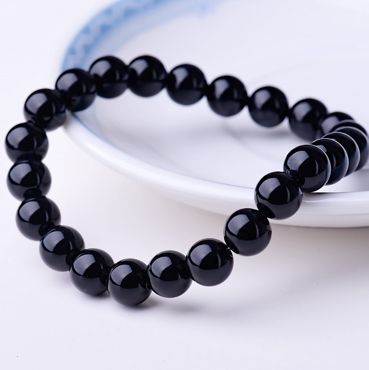 WRCXSTONE Natural 8mm Gorgeous Semi-Precious Gemstones Healing Crystal Stretch Beaded Bracelet Unisex - Image 6